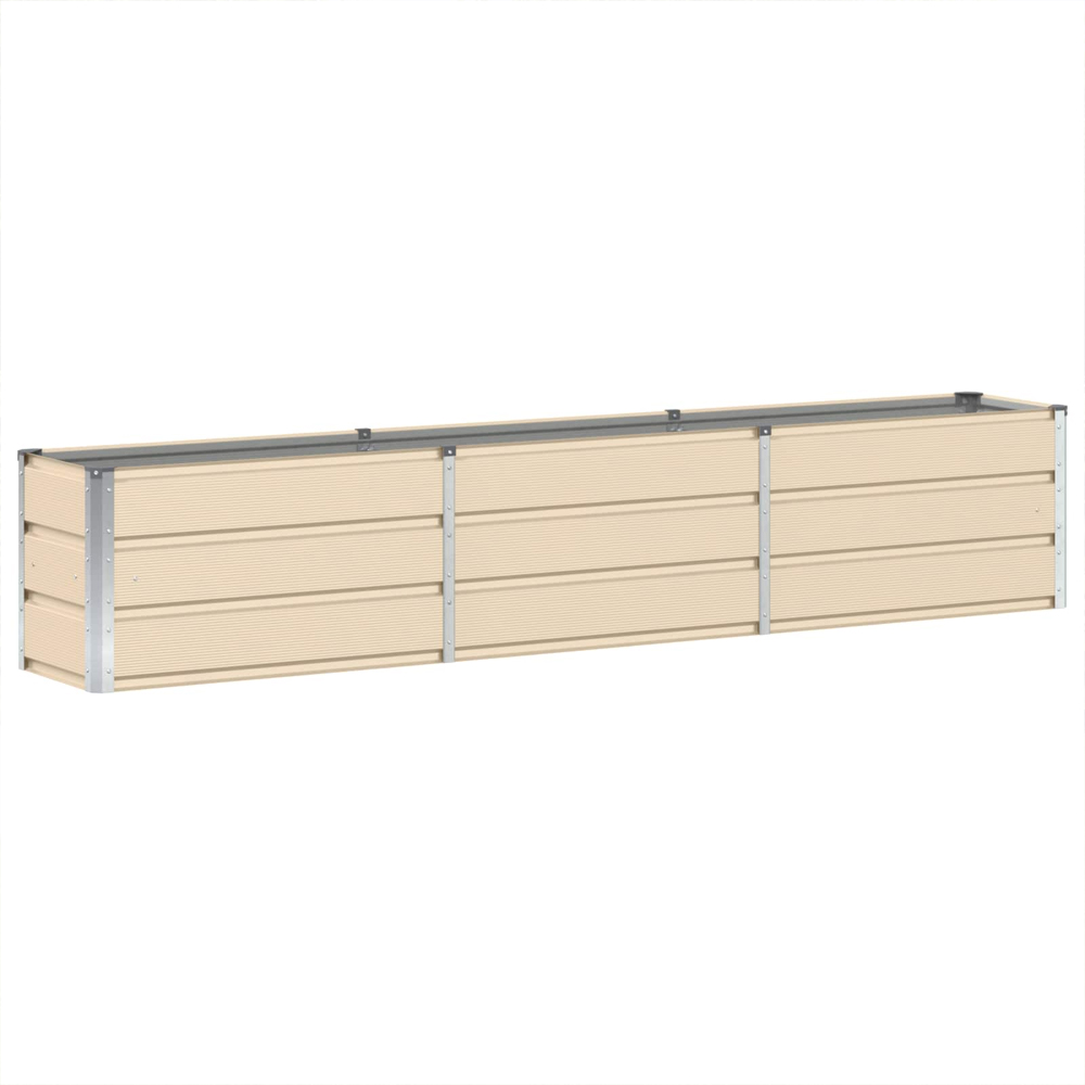 Modenza 240 x 45cm Garden Steel Planter In Ivory