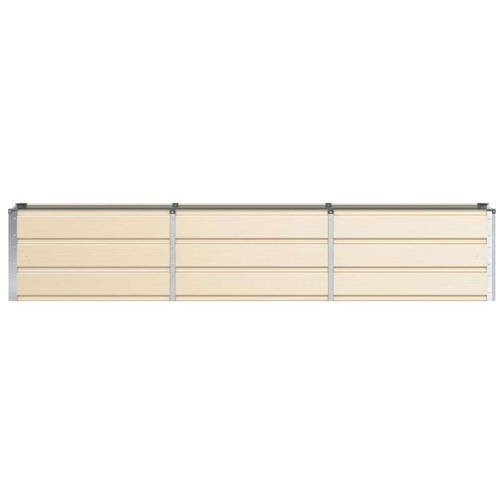 Modenza 240 x 45cm Garden Steel Planter In Ivory