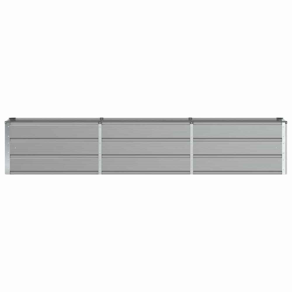 Modenza 240 x 45cm Garden Steel Planter In Light Grey