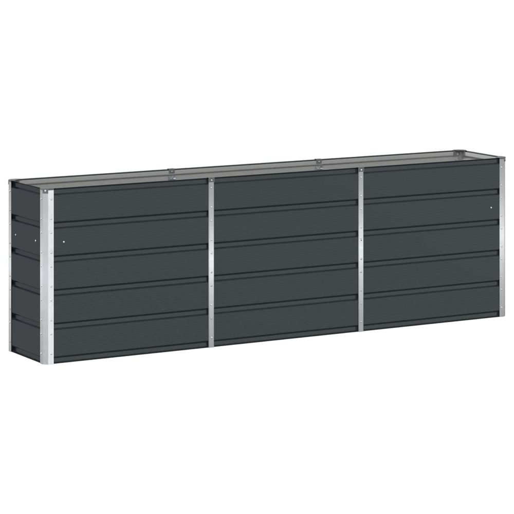 Modenza 240 x 75cm Garden Steel Planter In Anthracite