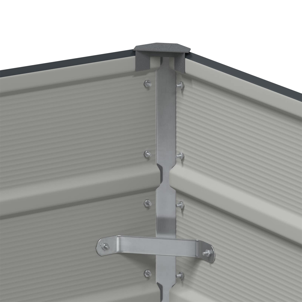 Modenza 240 x 75cm Garden Steel Planter In Anthracite