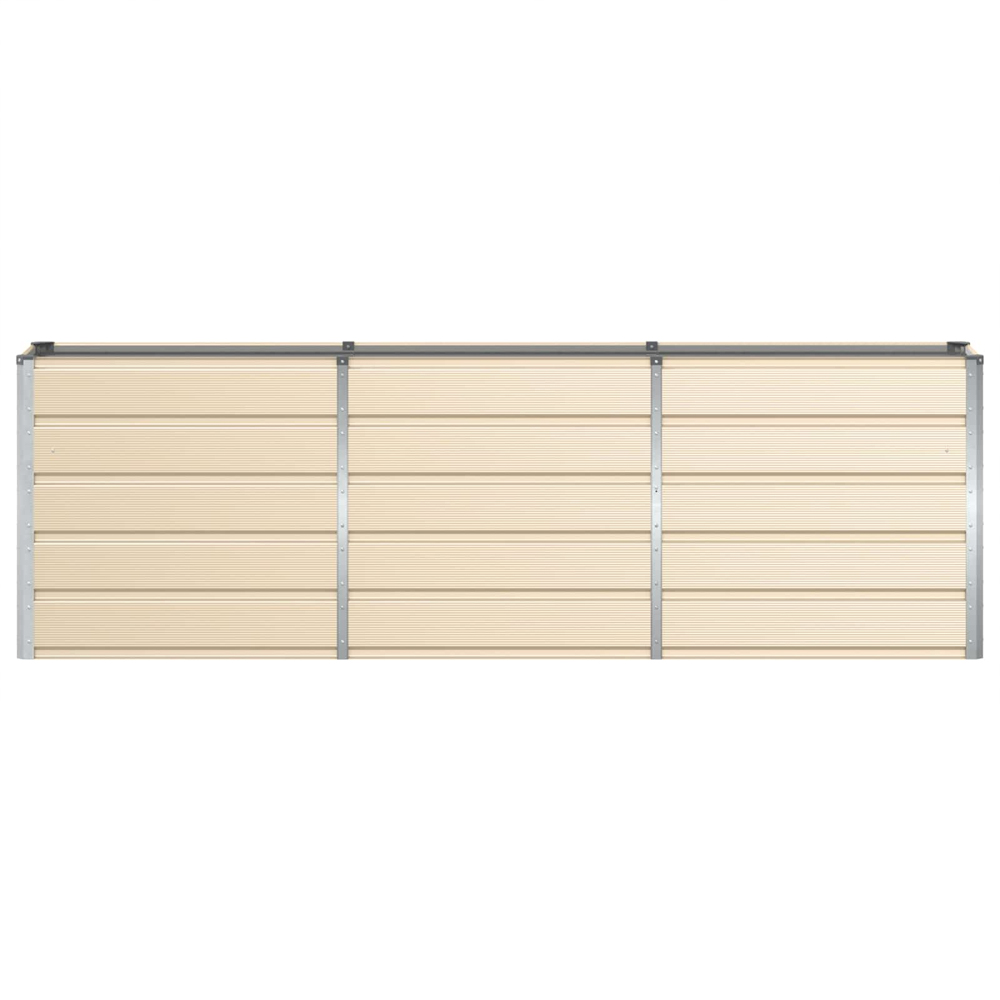 Modenza 240 x 75cm Garden Steel Planter In Ivory