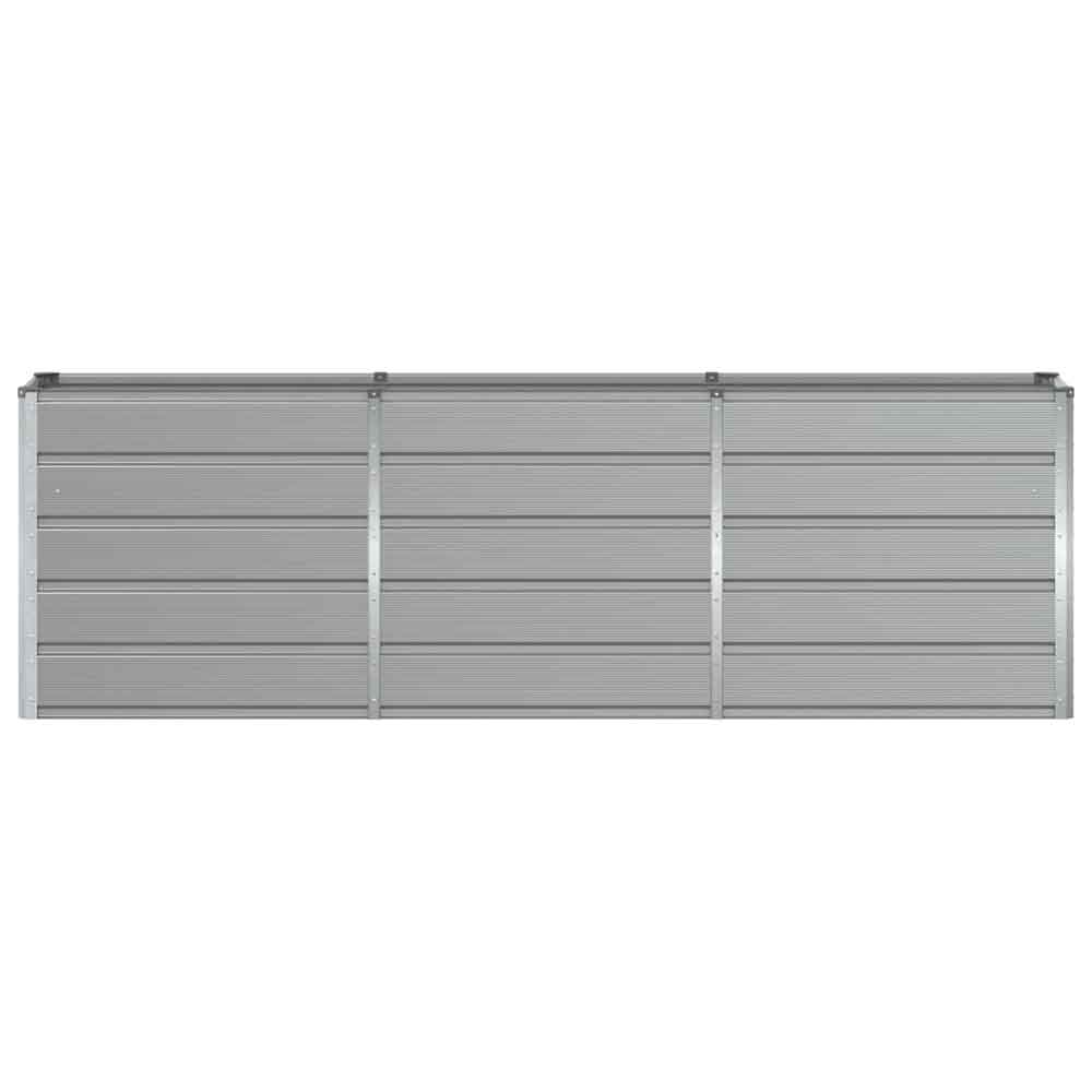 Modenza 240 x 75cm Garden Steel Planter In Light Grey