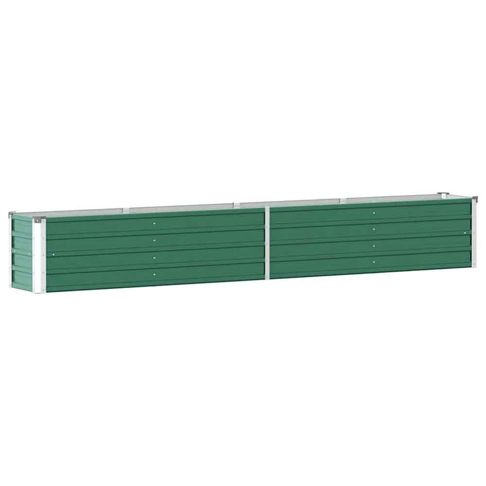 Modenza 320 x 40 x 45cm Garden Galvanised Steel Planter in Green