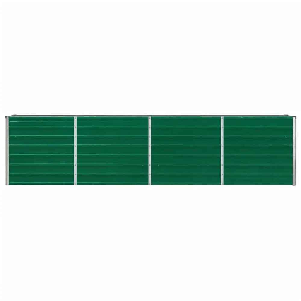 Modenza 320 x 40 x 77cm Garden Galvanised Steel Planter in Green