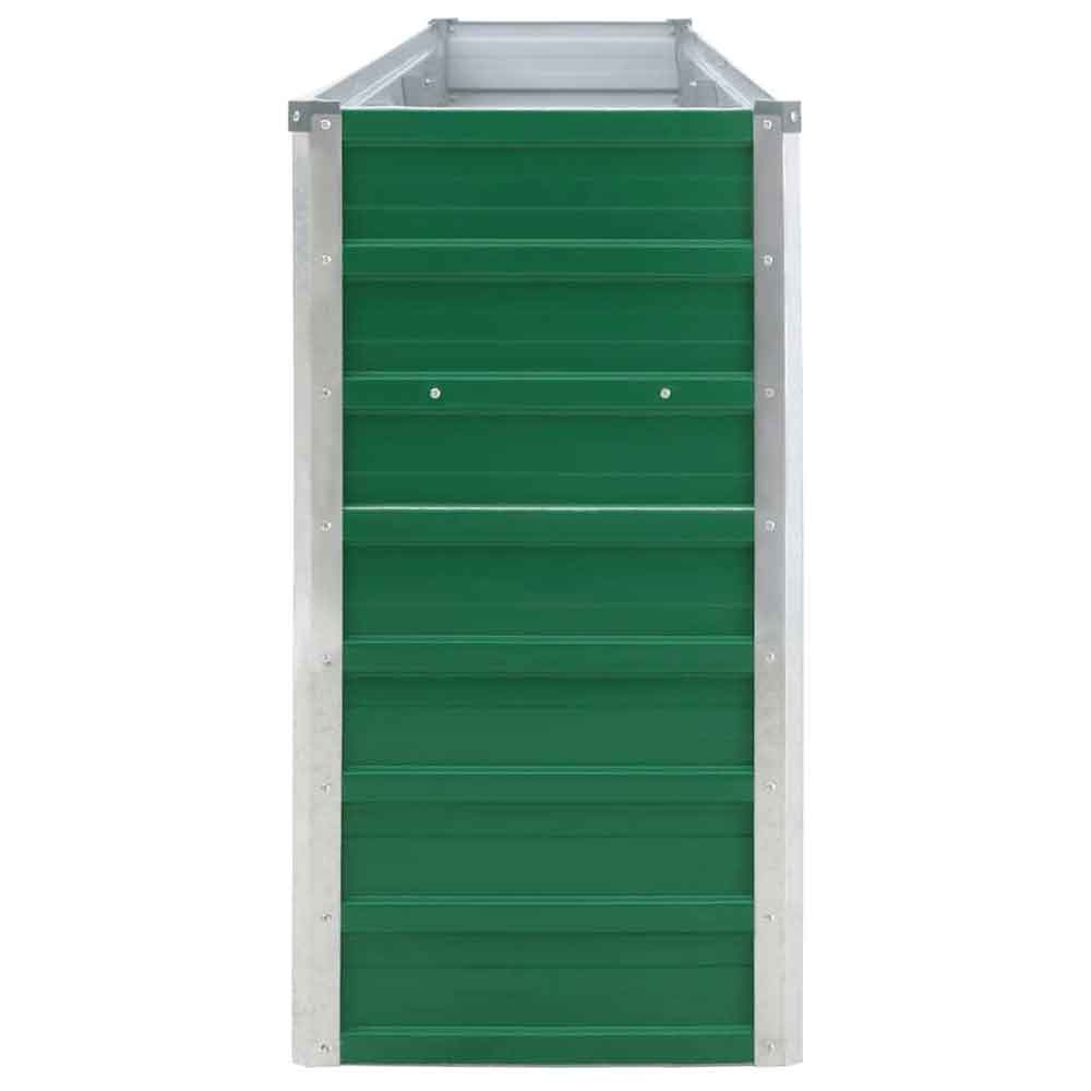 Modenza 320 x 40 x 77cm Garden Galvanised Steel Planter in Green