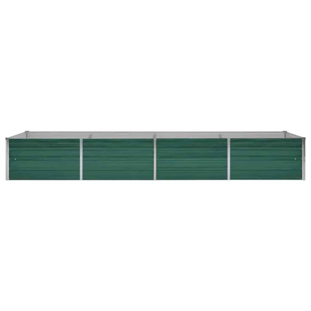 Modenza 320 x 80 x 45cm Garden Galvanised Steel Planter in Green