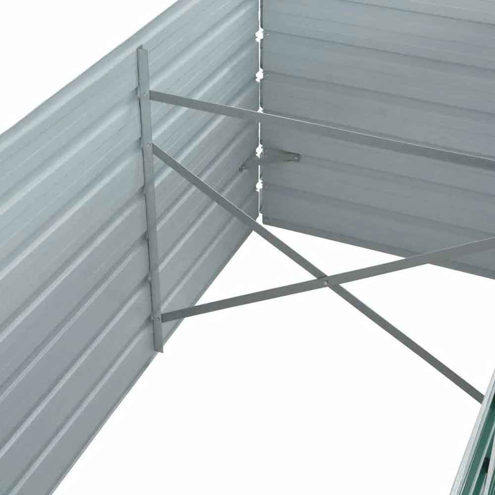 Modenza 320 x 80 x 45cm Garden Galvanised Steel Planter in Green
