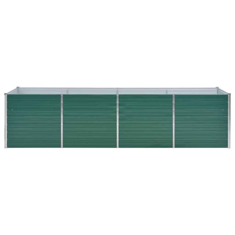 Modenza 320 x 80 x 77cm Garden Galvanised Steel Planter in Green