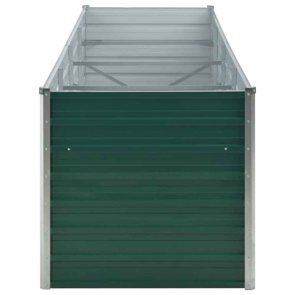 Modenza 320 x 80 x 77cm Garden Galvanised Steel Planter in Green