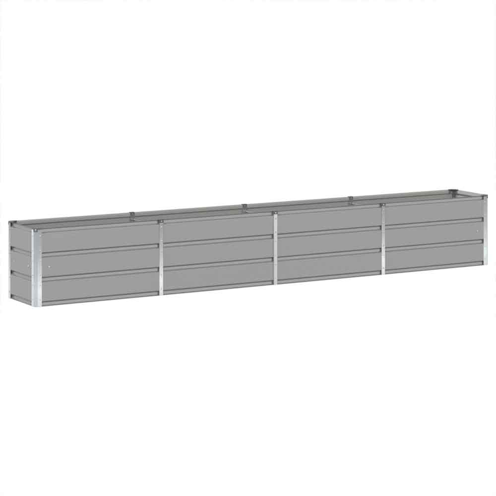 Modenza 320 x 45cm Garden Steel Planter In Light Grey