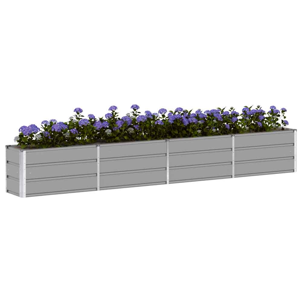 Modenza 320 x 45cm Garden Steel Planter In Light Grey