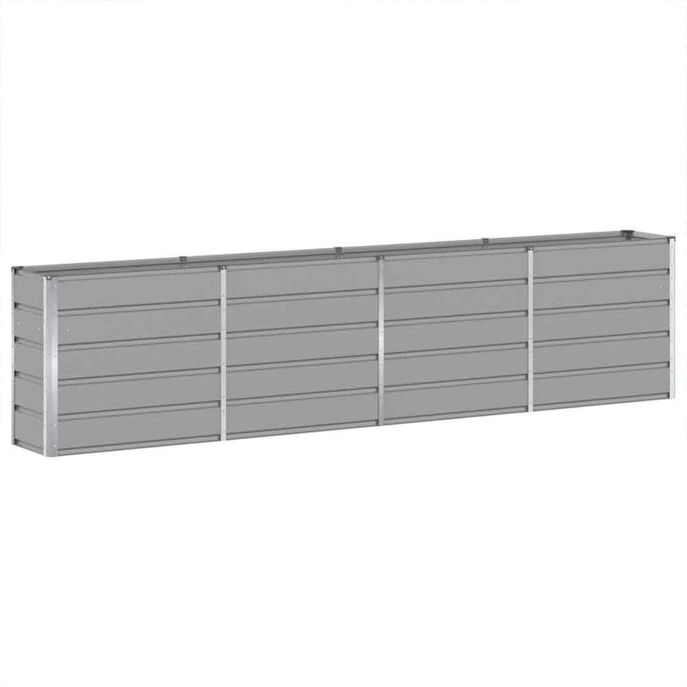 Modenza 320 x 75cm Garden Steel Planter In Light Grey