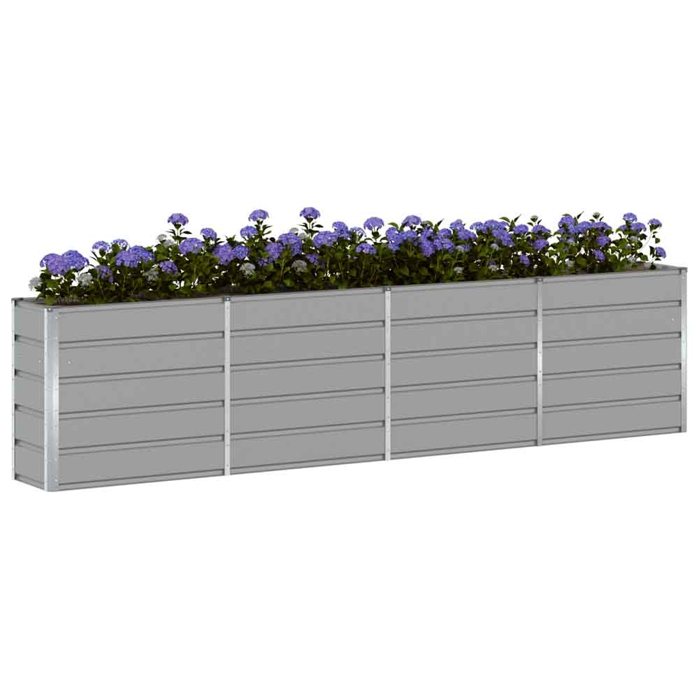 Modenza 320 x 75cm Garden Steel Planter In Light Grey