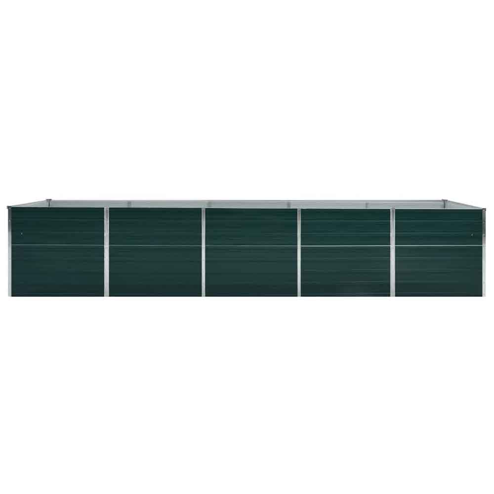 Modenza 400 x 80 x 45cm Garden Galvanised Steel Planter in Green