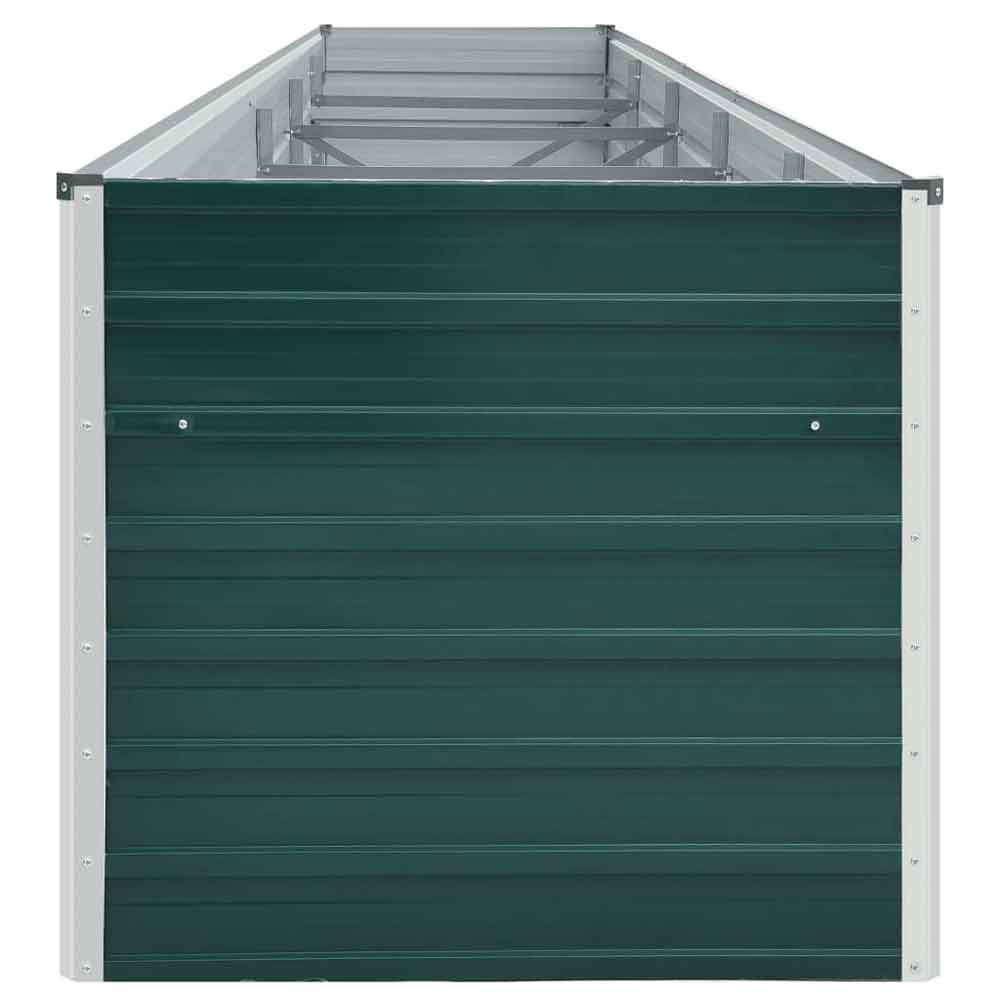 Modenza 400 x 80 x 45cm Garden Galvanised Steel Planter in Green