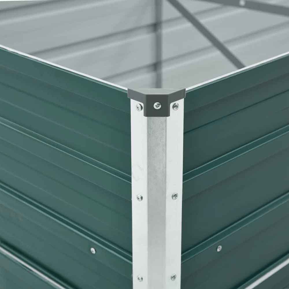 Modenza 400 x 80 x 45cm Garden Galvanised Steel Planter in Green