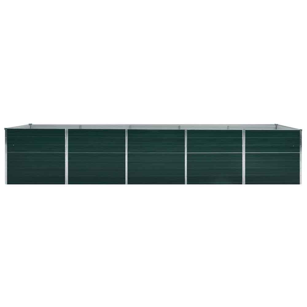 Modenza 400 x 80 x 77cm Garden Galvanised Steel Planter in Green