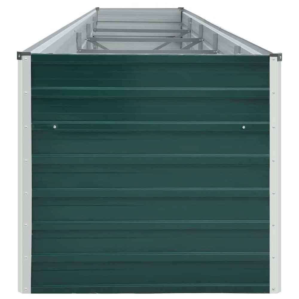 Modenza 400 x 80 x 77cm Garden Galvanised Steel Planter in Green