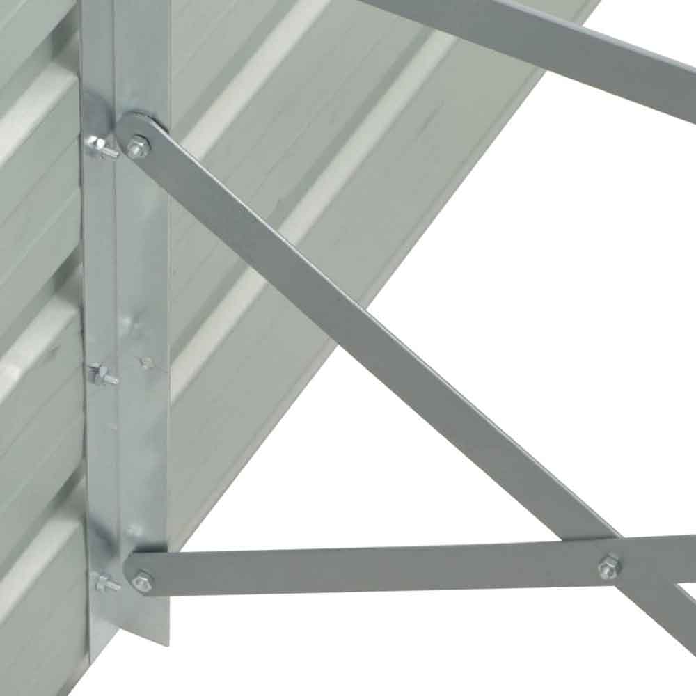 Modenza 400 x 80 x 77cm Garden Galvanised Steel Planter in Green