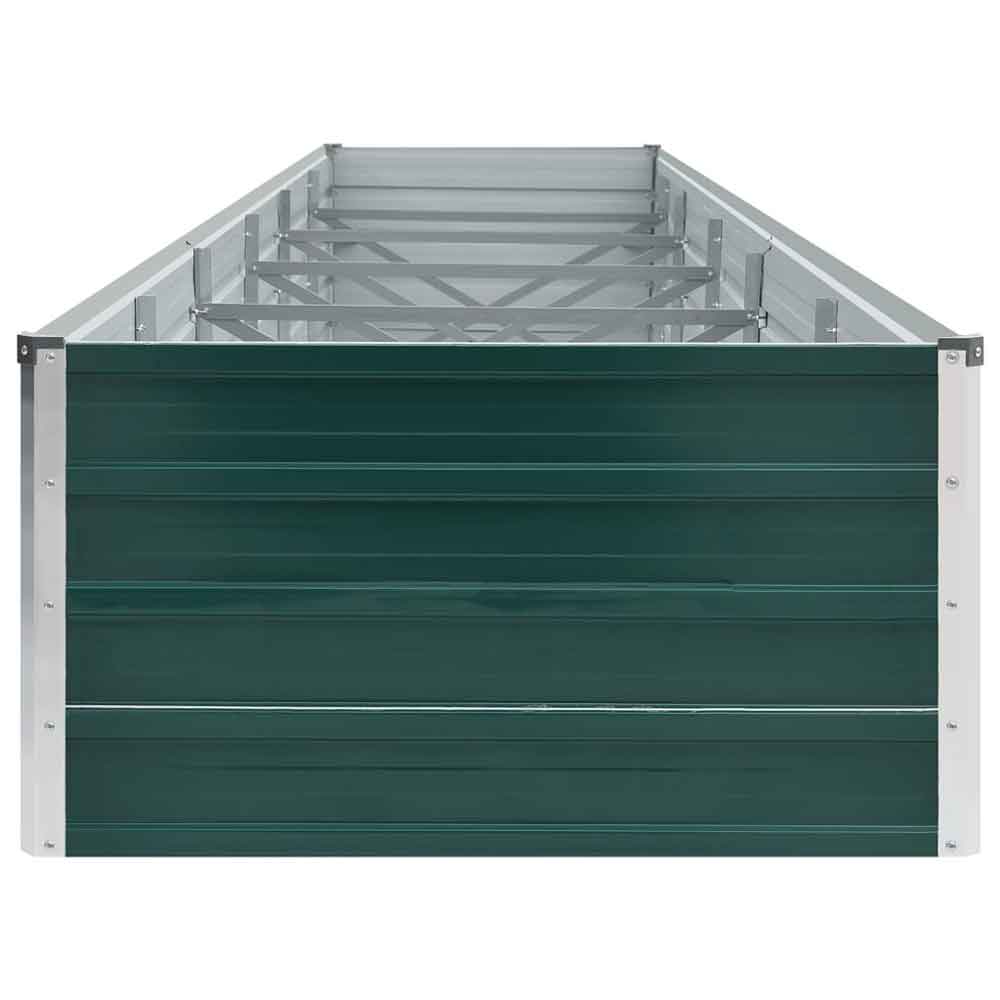 Modenza 480 x 80 x 45cm Garden Galvanised Steel Planter in Green
