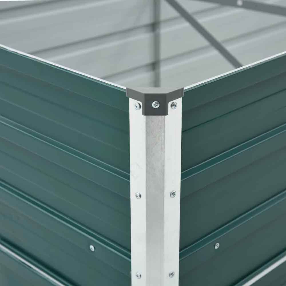 Modenza 480 x 80 x 45cm Garden Galvanised Steel Planter in Green
