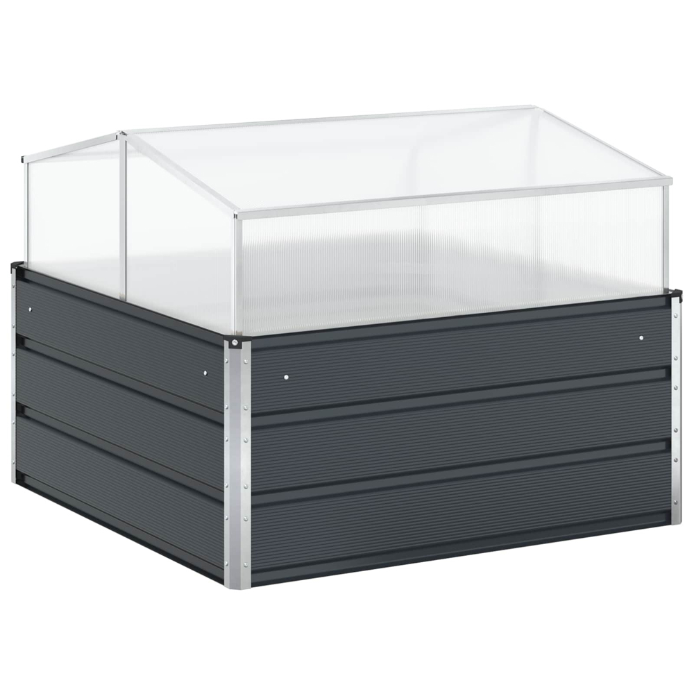 Modenza Garden Galvanised Steel Planter In Anthracite