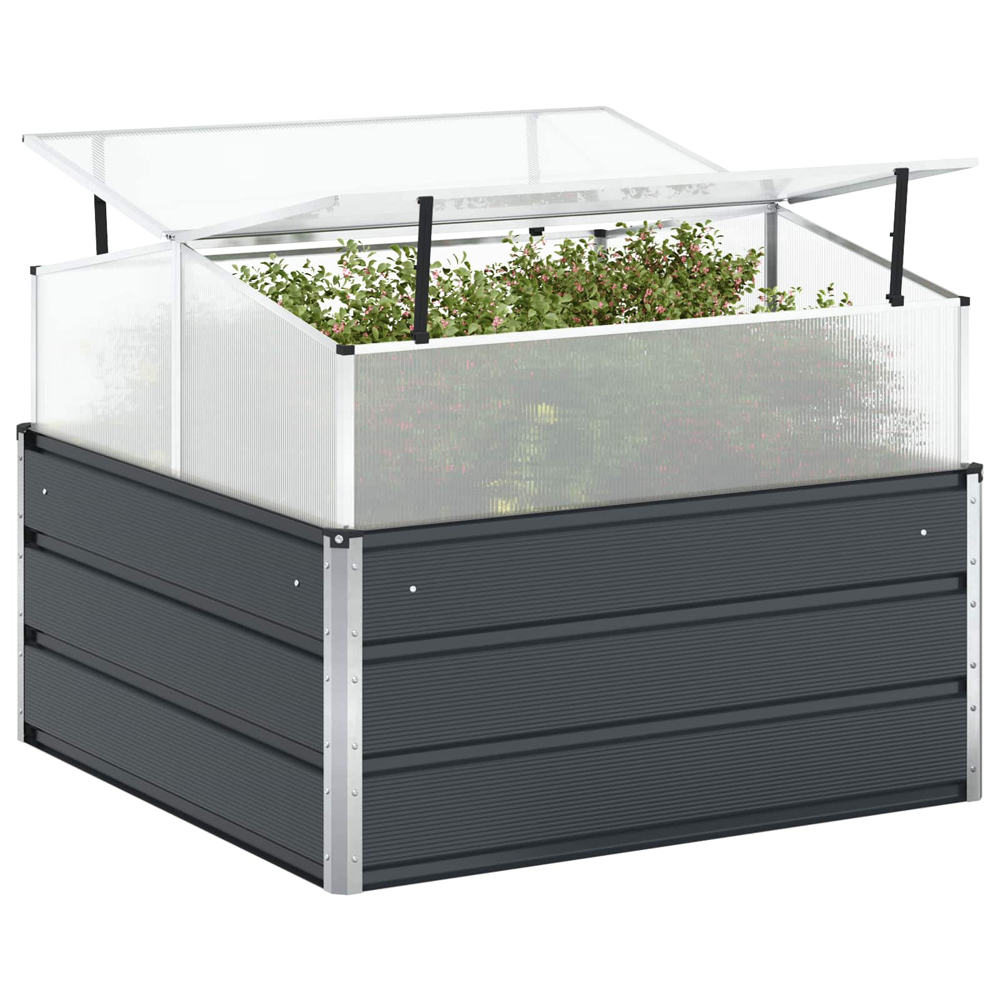 Modenza Garden Galvanised Steel Planter In Anthracite