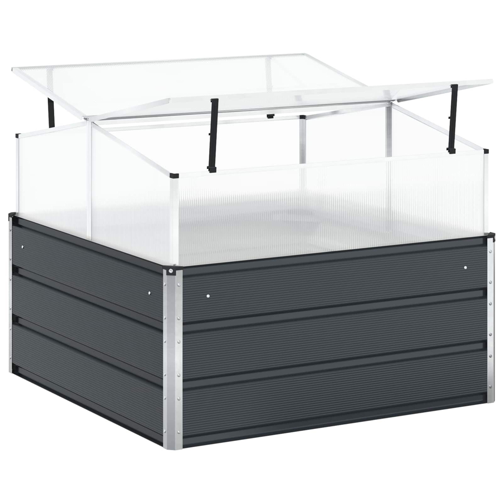 Modenza Garden Galvanised Steel Planter In Anthracite