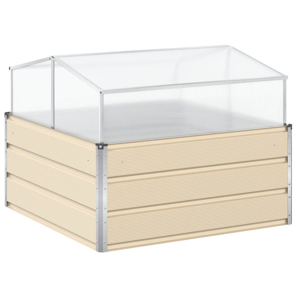 Modenza Garden Galvanised Steel Planter In Ivory