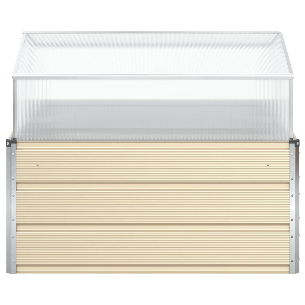 Modenza Garden Galvanised Steel Planter In Ivory