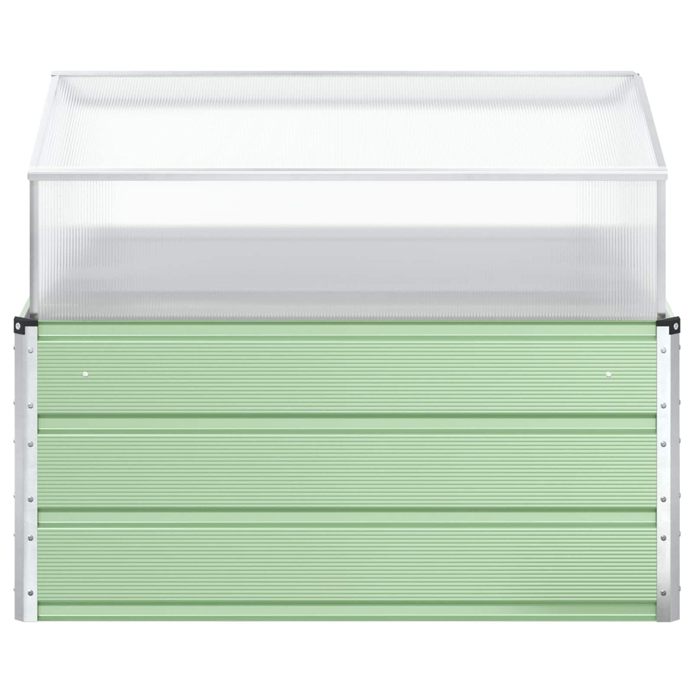Modenza Garden Galvanised Steel Planter In Light Green