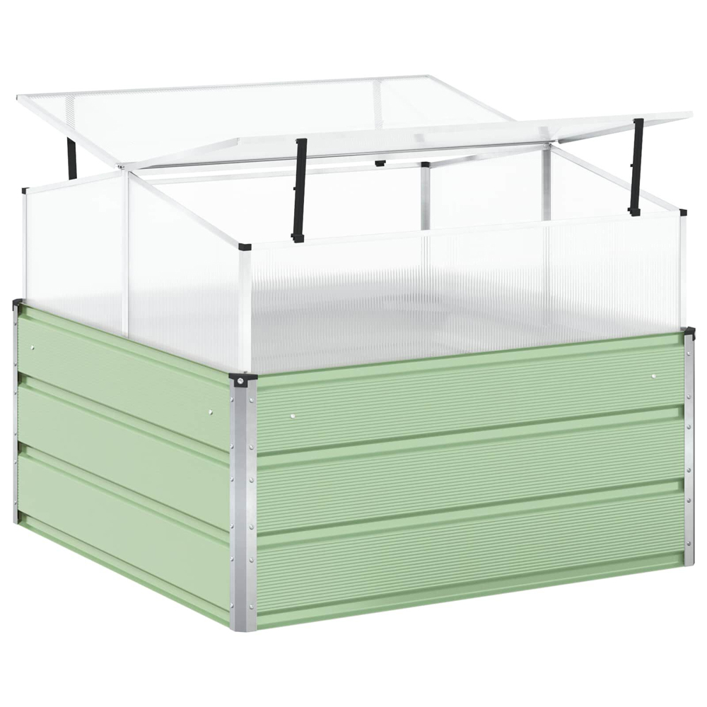 Modenza Garden Galvanised Steel Planter In Light Green