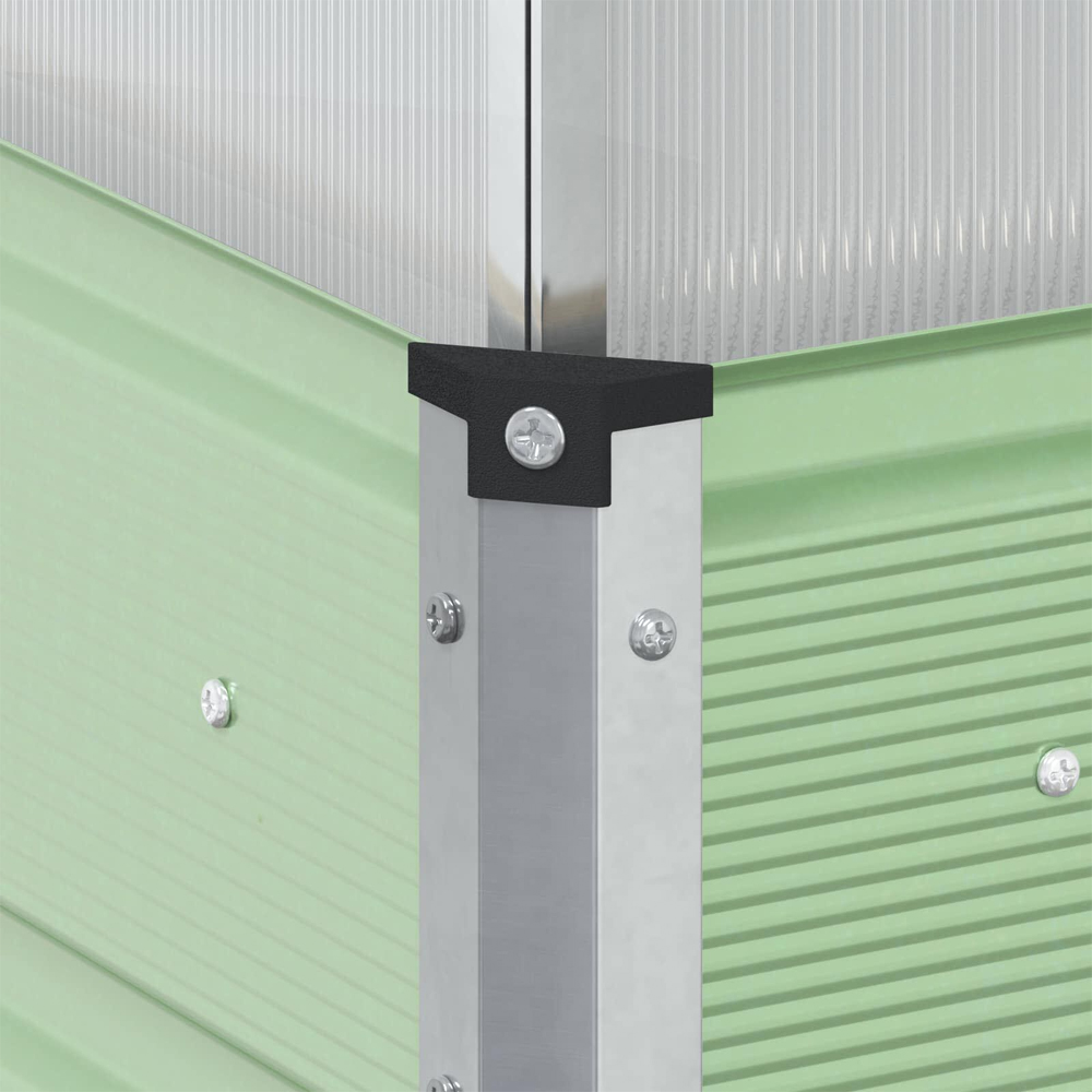 Modenza Garden Galvanised Steel Planter In Light Green