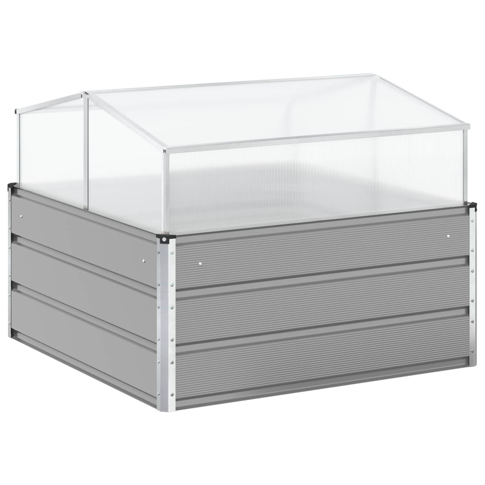 Modenza Garden Galvanised Steel Planter In Light Grey