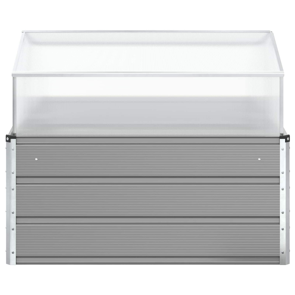 Modenza Garden Galvanised Steel Planter In Light Grey
