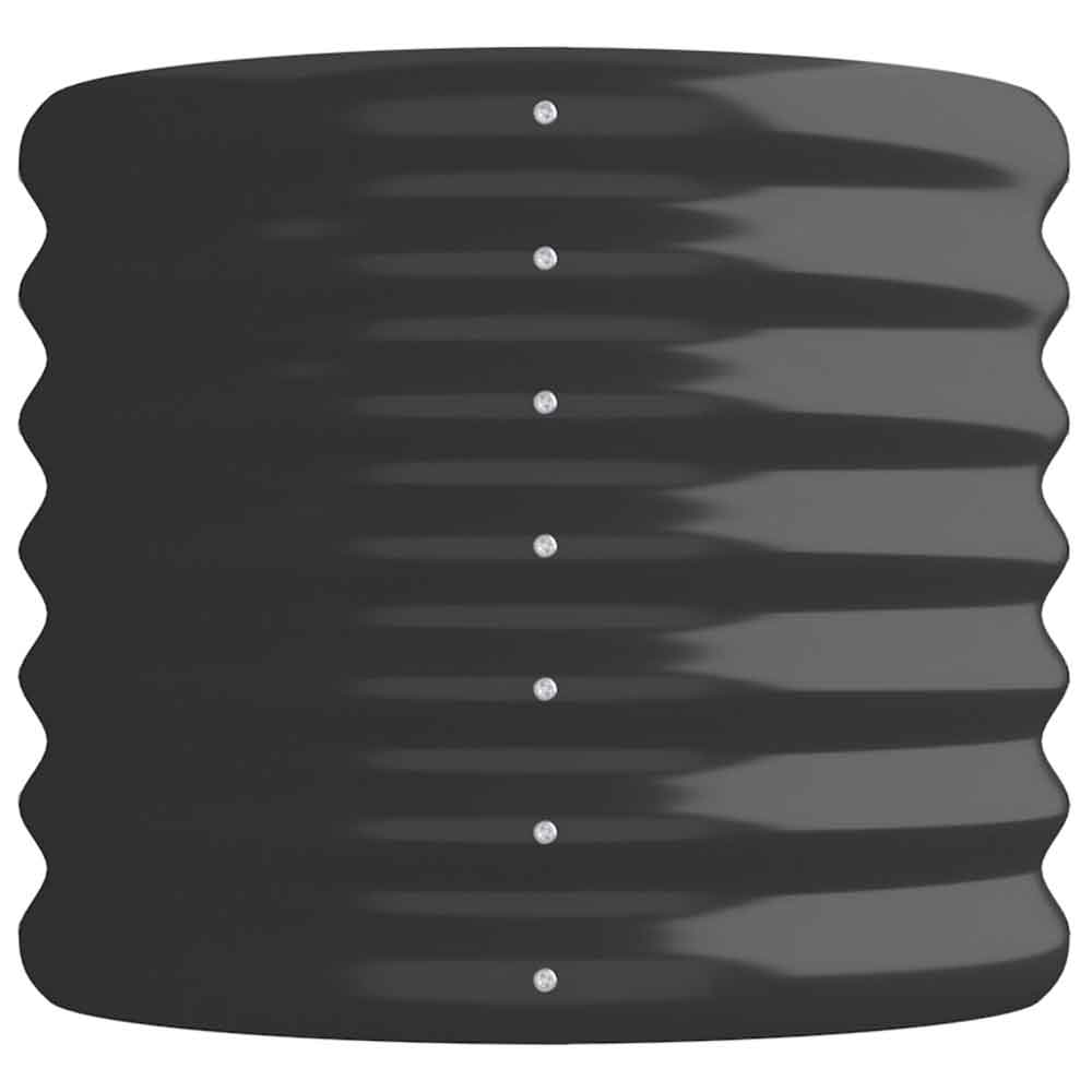 Modenza Oval 114 x 40 x 36cm Garden Galvanised Steel Planter in Anthracite
