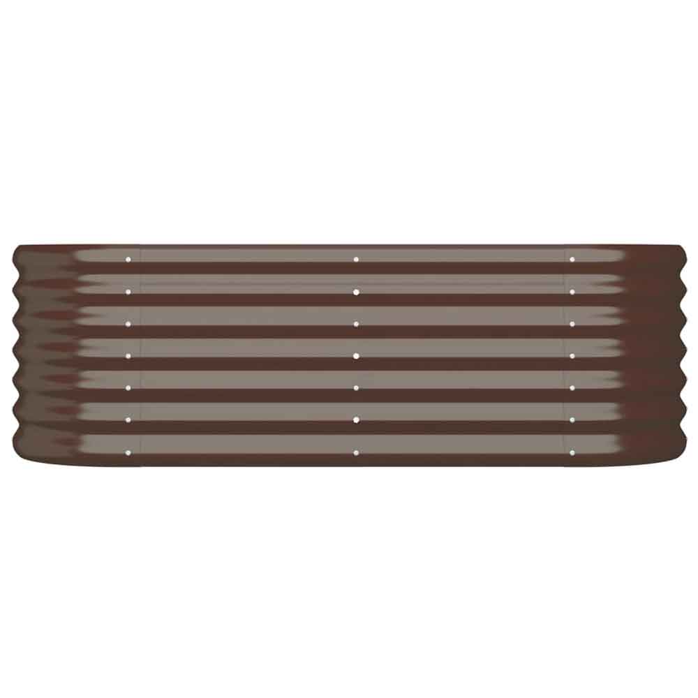 Modenza Oval 114 x 40 x 36cm Garden Galvanised Steel Planter in Brown