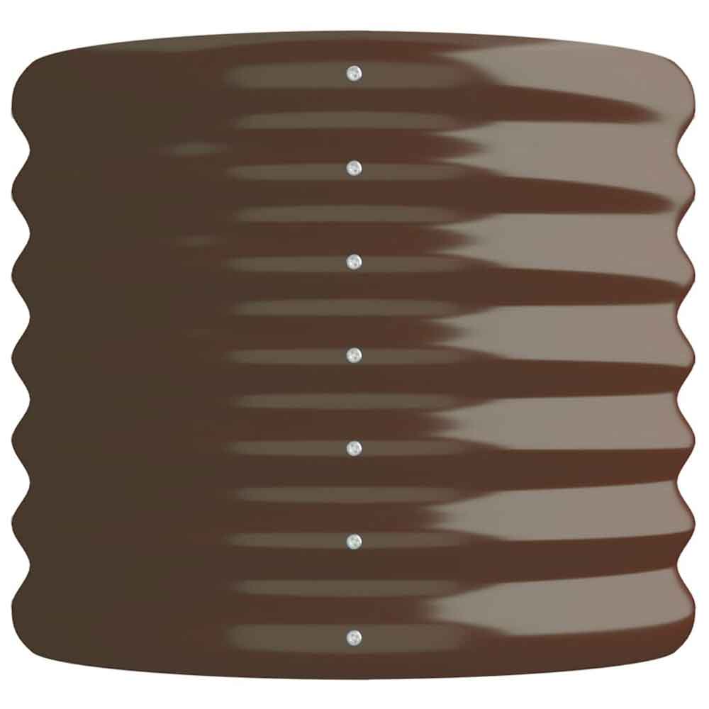 Modenza Oval 114 x 40 x 36cm Garden Galvanised Steel Planter in Brown