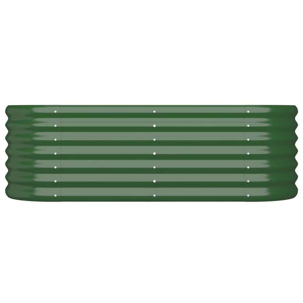 Modenza Oval 114 x 40 x 36cm Garden Galvanised Steel Planter in Green