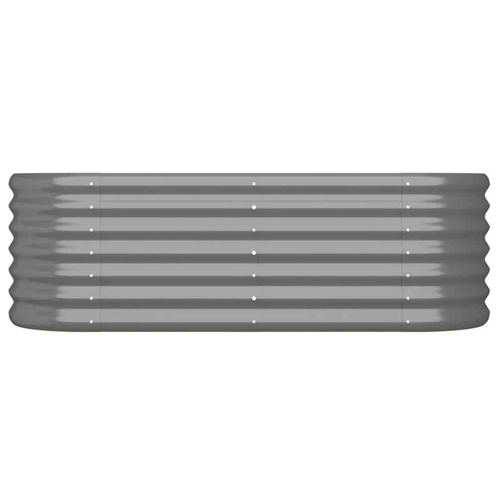 Modenza Oval 114 x 40 x 36cm Garden Galvanised Steel Planter in Grey