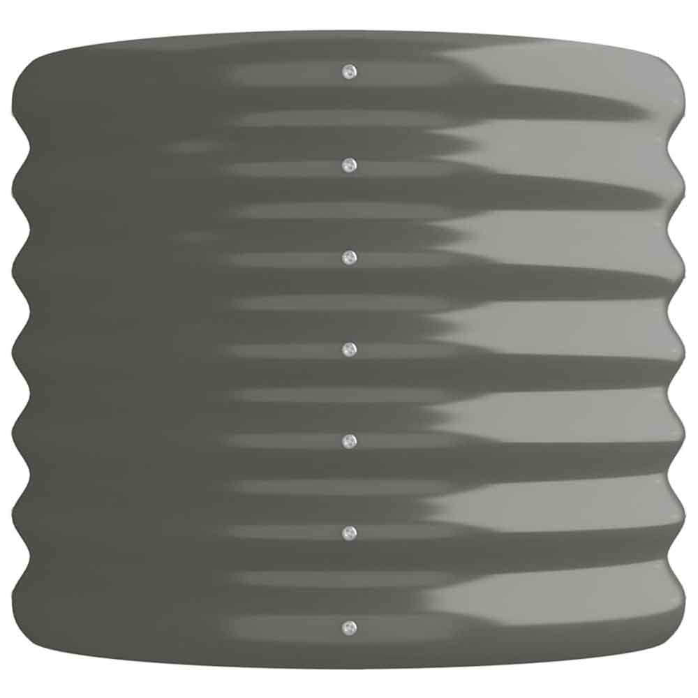 Modenza Oval 114 x 40 x 36cm Garden Galvanised Steel Planter in Grey