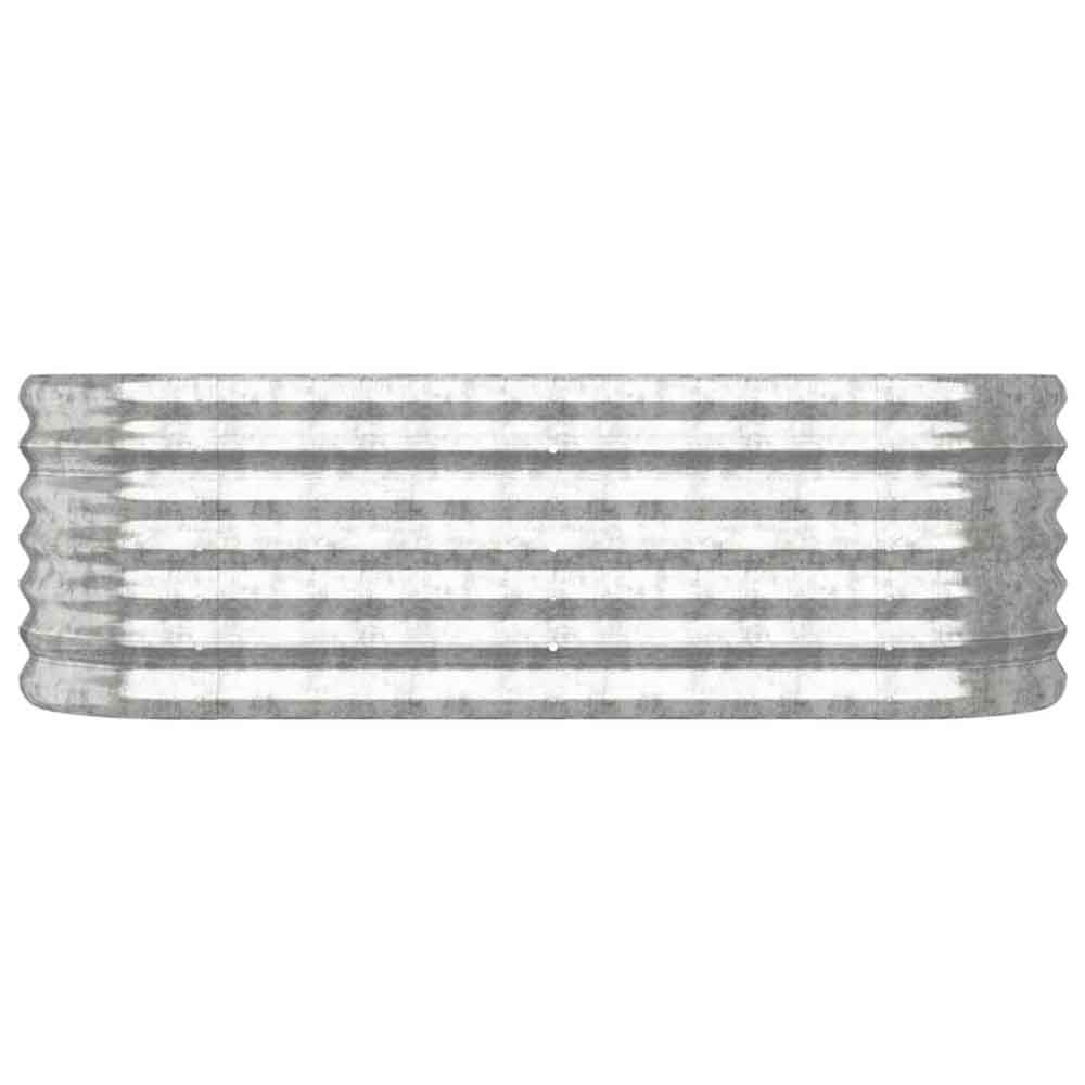 Modenza Oval 114 x 40 x 36cm Garden Galvanised Steel Planter in Silver