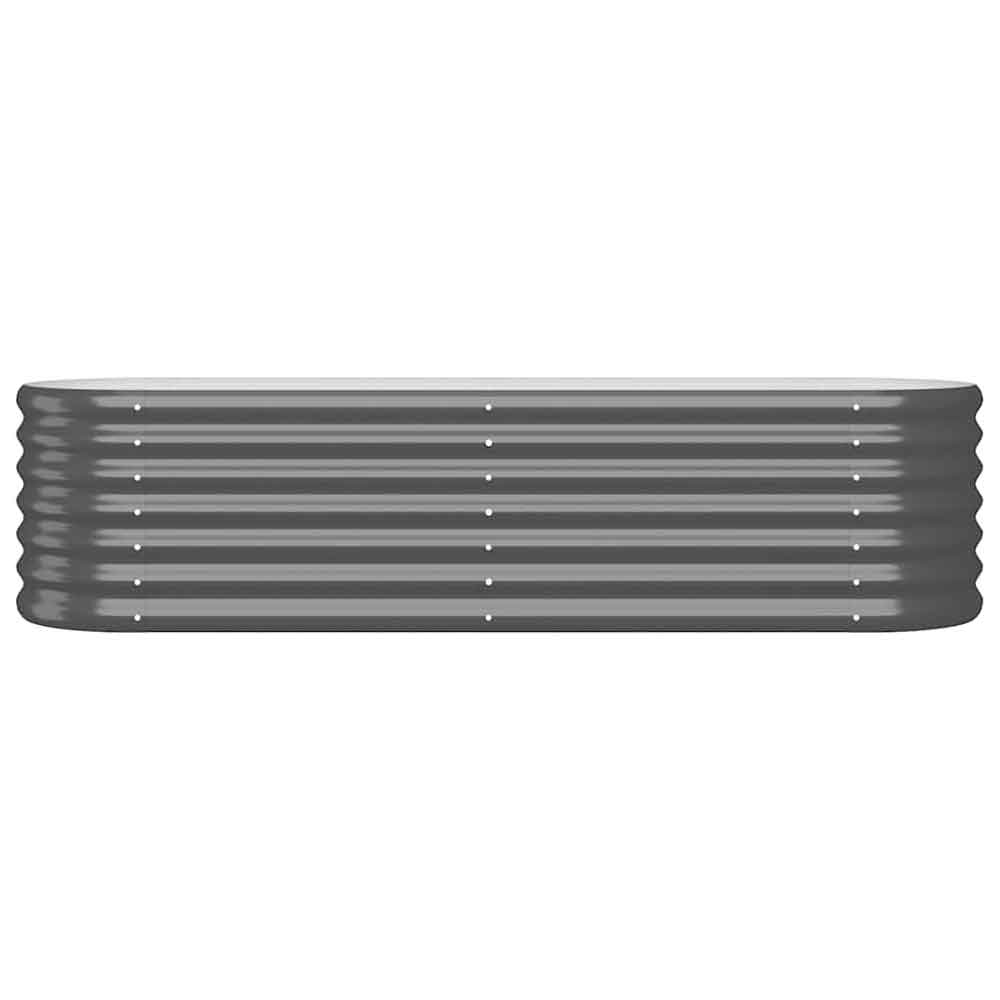 Modenza Oval 152 x 40 x 36cm Garden Galvanised Steel Planter in Anthracite
