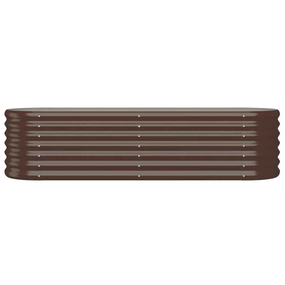 Modenza Oval 152 x 40 x 36cm Garden Galvanised Steel Planter in Brown