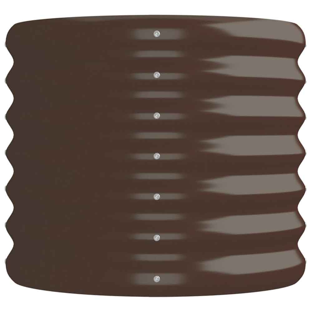 Modenza Oval 152 x 40 x 36cm Garden Galvanised Steel Planter in Brown