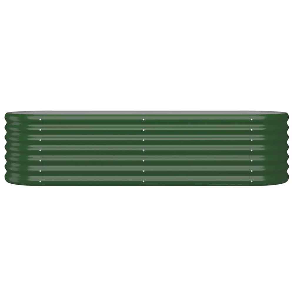Modenza Oval 152 x 40 x 36cm Garden Galvanised Steel Planter in Green