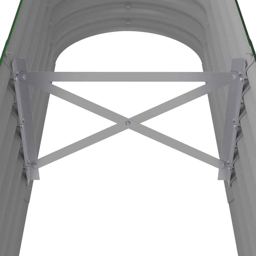Modenza Oval 152 x 40 x 36cm Garden Galvanised Steel Planter in Green