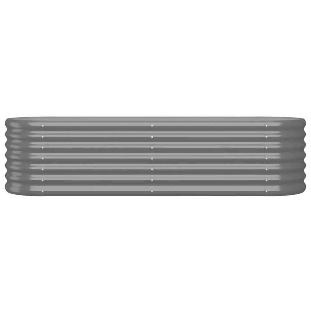 Modenza Oval 152 x 40 x 36cm Garden Galvanised Steel Planter in Grey