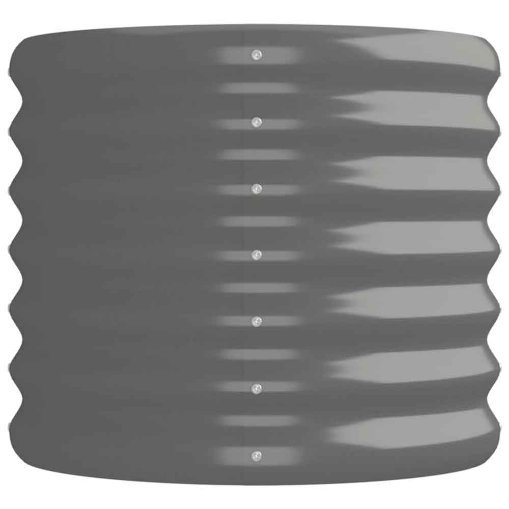 Modenza Oval 152 x 40 x 36cm Garden Galvanised Steel Planter in Grey